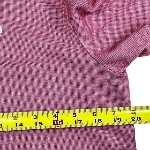 Travis Mathew Mens Collared Short Sleeve Golf Polo Shirt Heather Red Medium - Picture 4 of 10